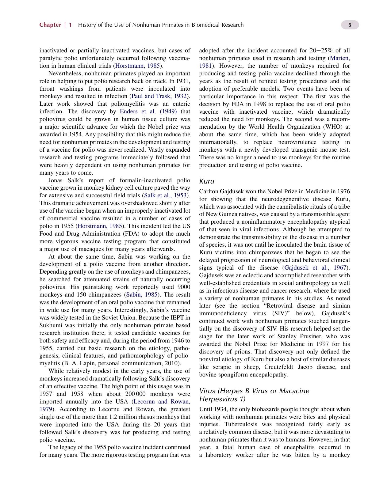 Nonhuman Primates In Biomedical Research Volume 1 Biology And Management 2Nd Edition