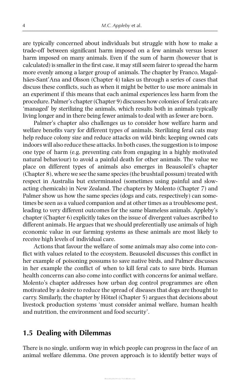 Dilemmas In Animal Welfare
