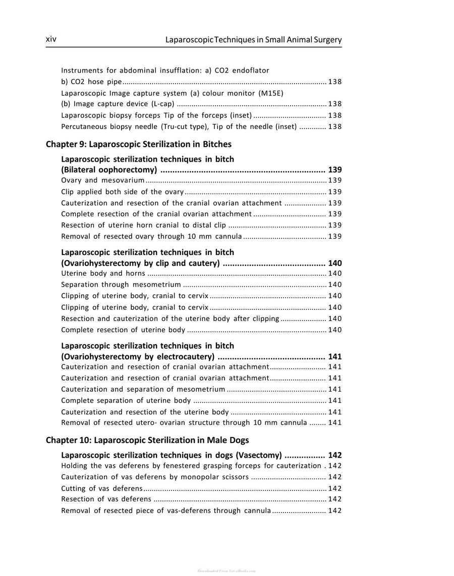 Preview page of A Colour Book Laparoscopic Techniques in Small Animal Surgery