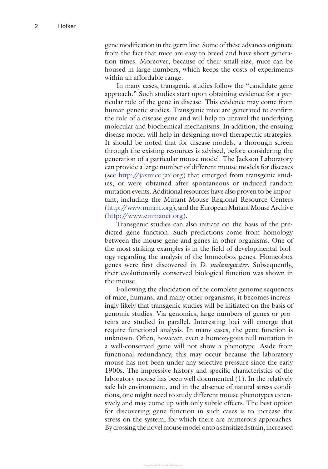 Transgenic Mouse Methods And Protocols 2Nd Edition