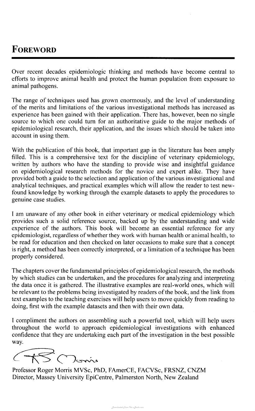 Veterinary Epidemiologic Research