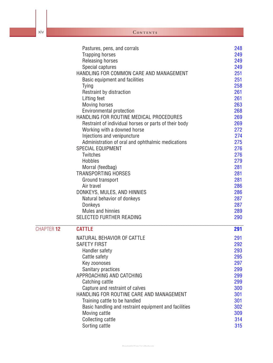 Preview page of Animal Handling and Physical Restraint