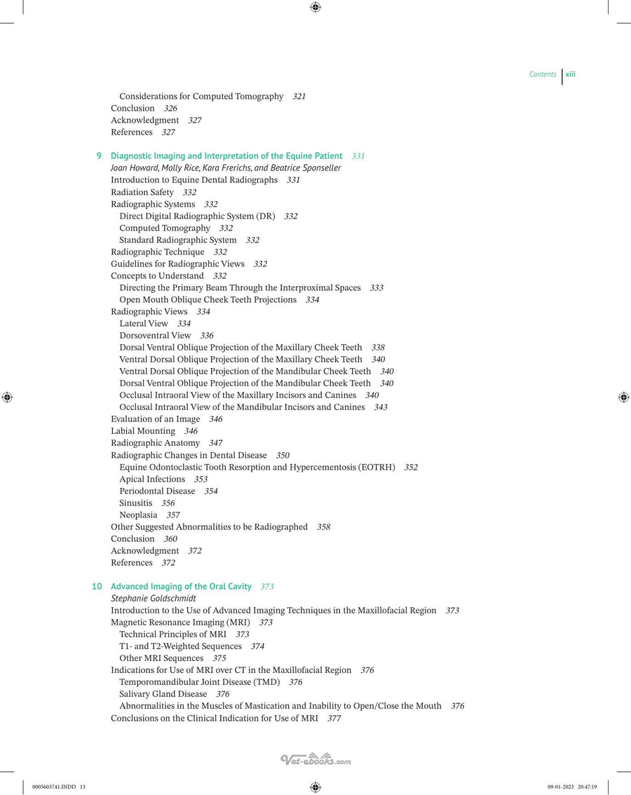 Preview page of Veterinary Oral Diagnostic Imaging