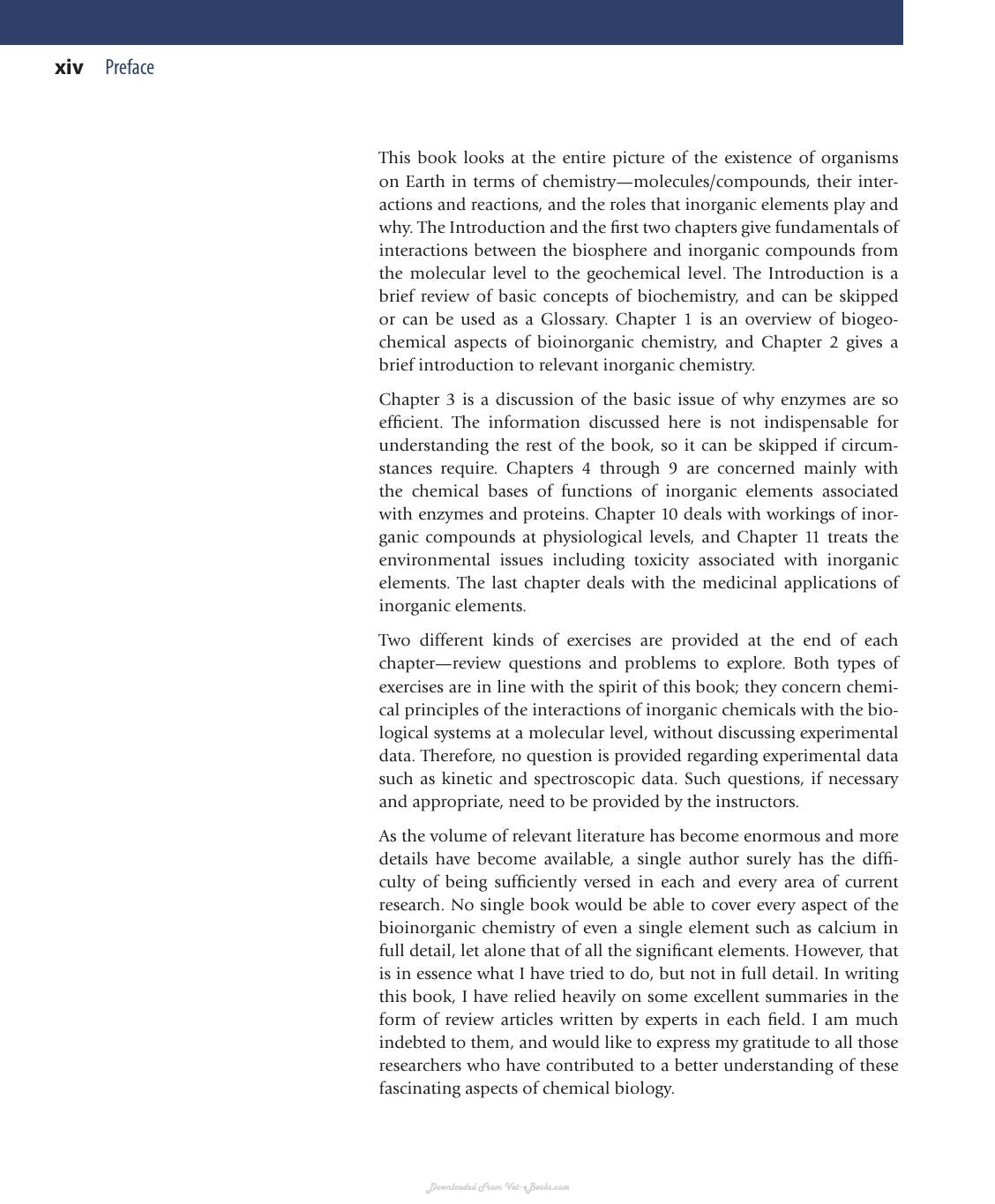 Bioinorganic Chemistry A Survey