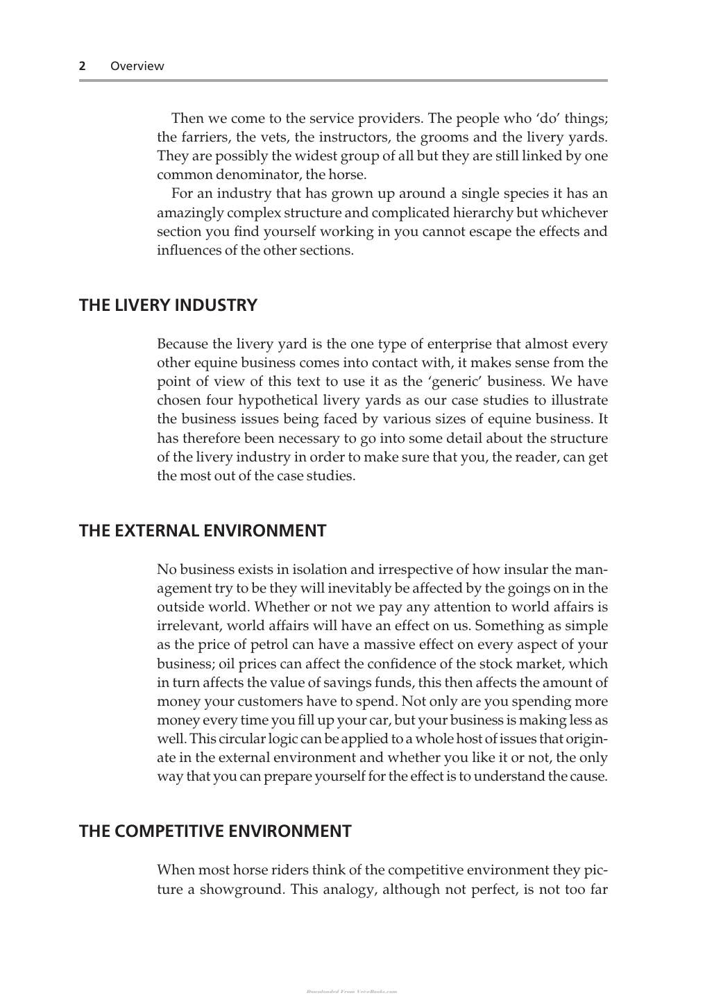 Business Management For The Equine Industry