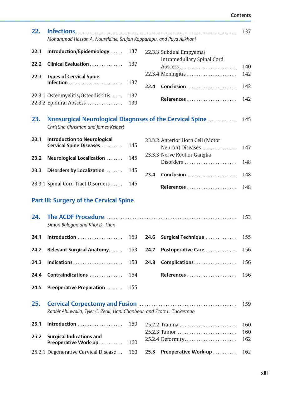 Preview page of Cervical Spine Surgery: Principles and Techniques