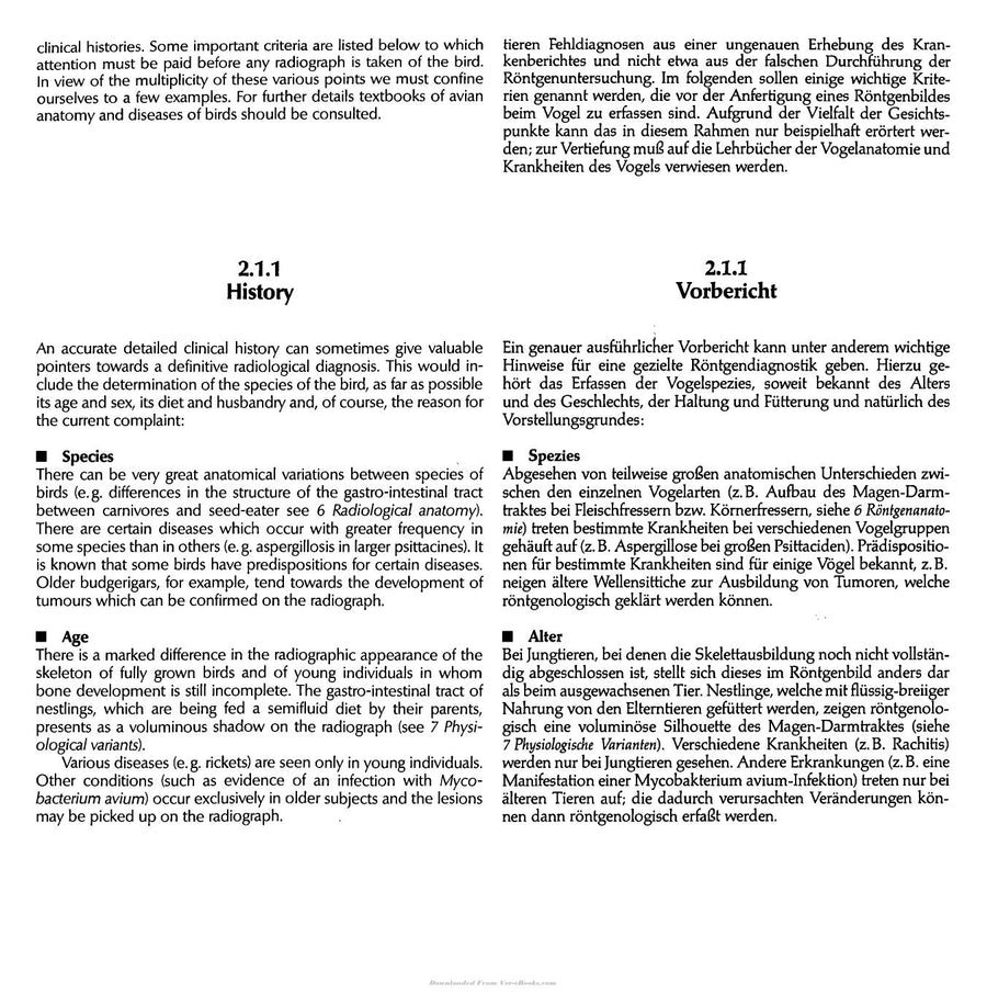 Preview page of Atlas of Radiographic Anatomy and Diagnosis of Cage Birds