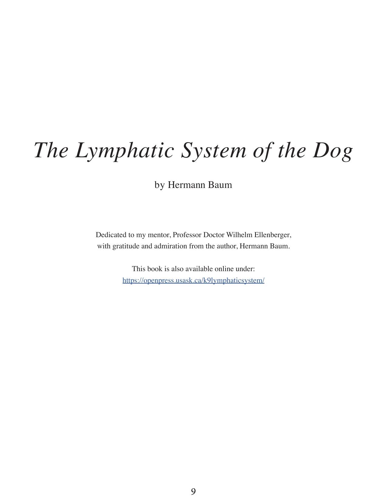The Lymphatic System Of The Dog