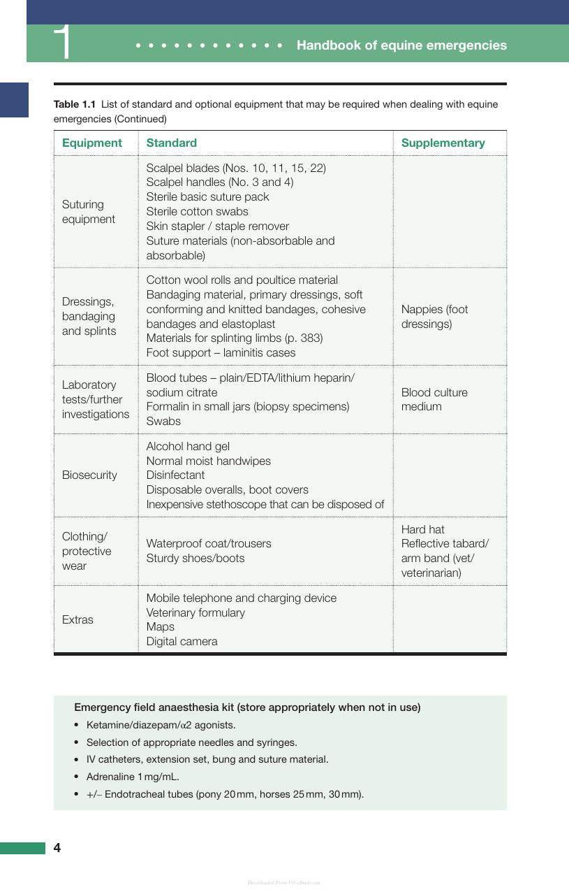 Handbook Of Equine Emergencies