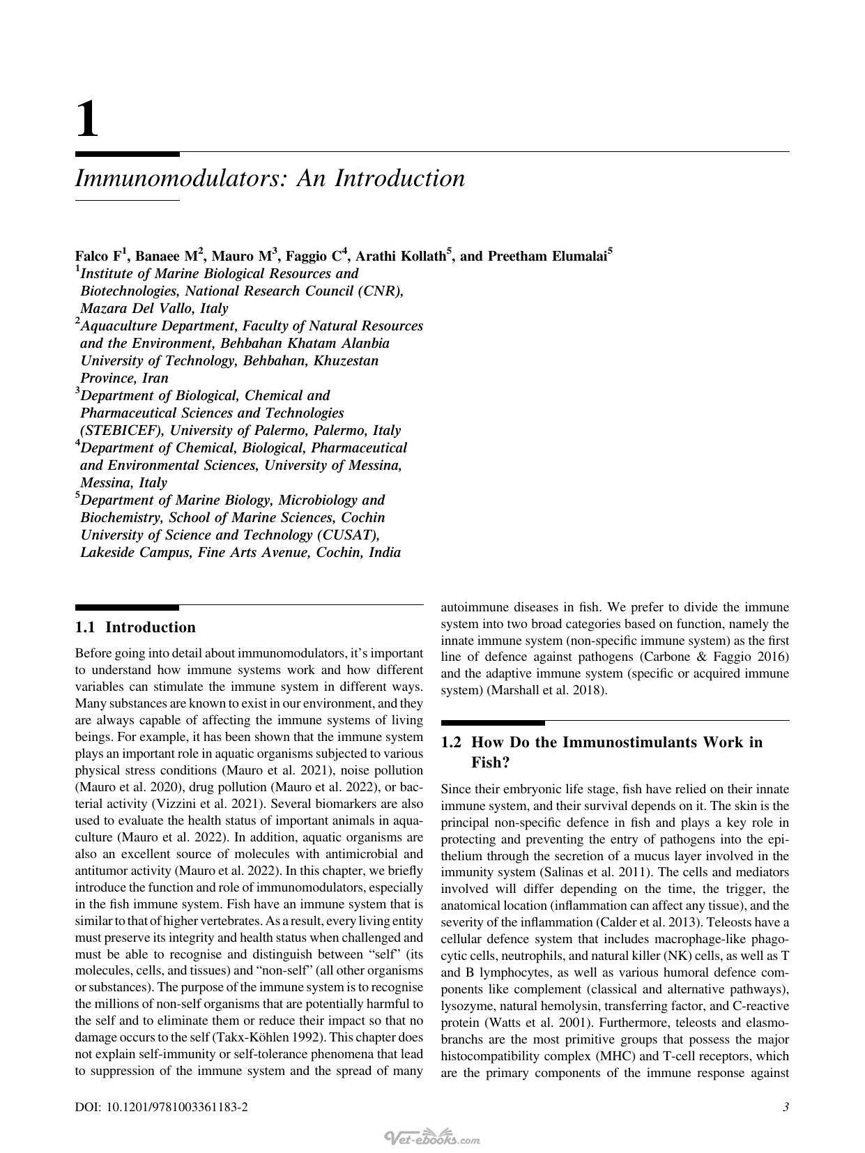 Immunomodulators In Aquaculture And Fish Health