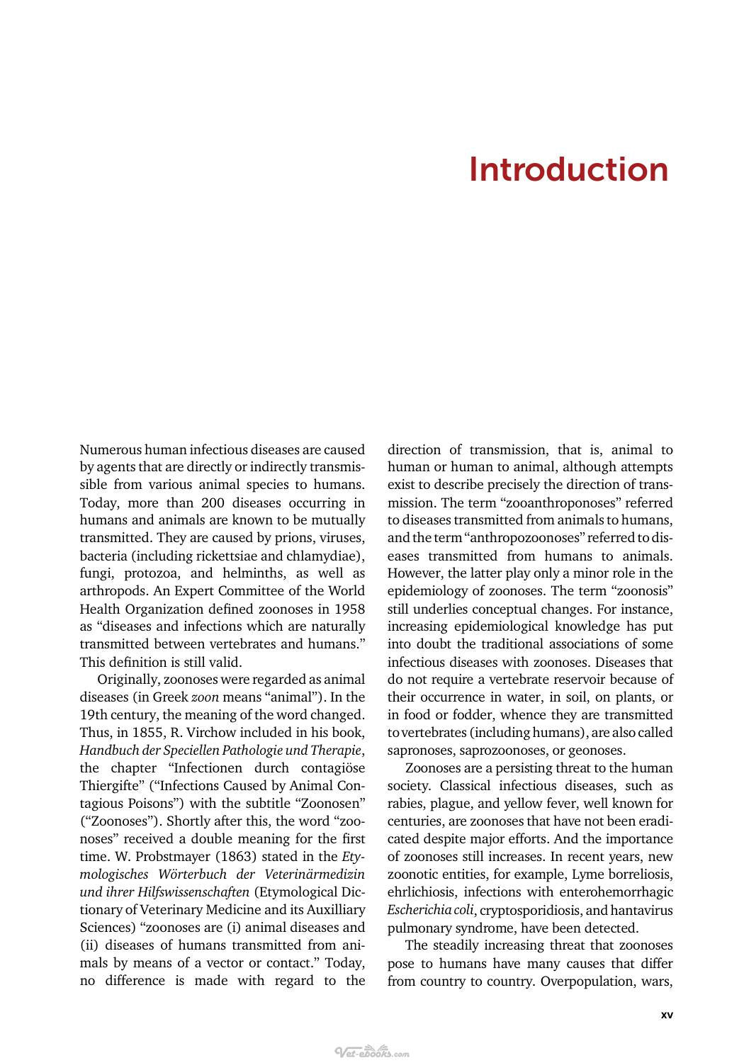 Zoonoses Infectious Diseases Transmissible Between Animals And Humans 4Th Edition
