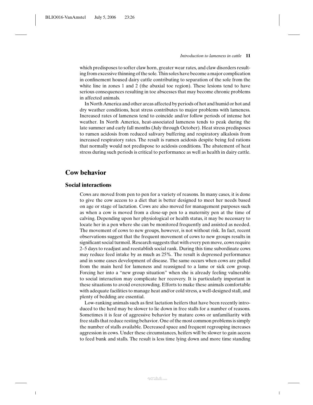 Manual For Treatment And Control Of Lameness In Cattle
