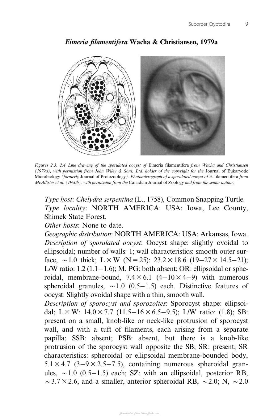 The Biology And Identification Of The Coccidia Apicomplexa Of Turtles Of The World