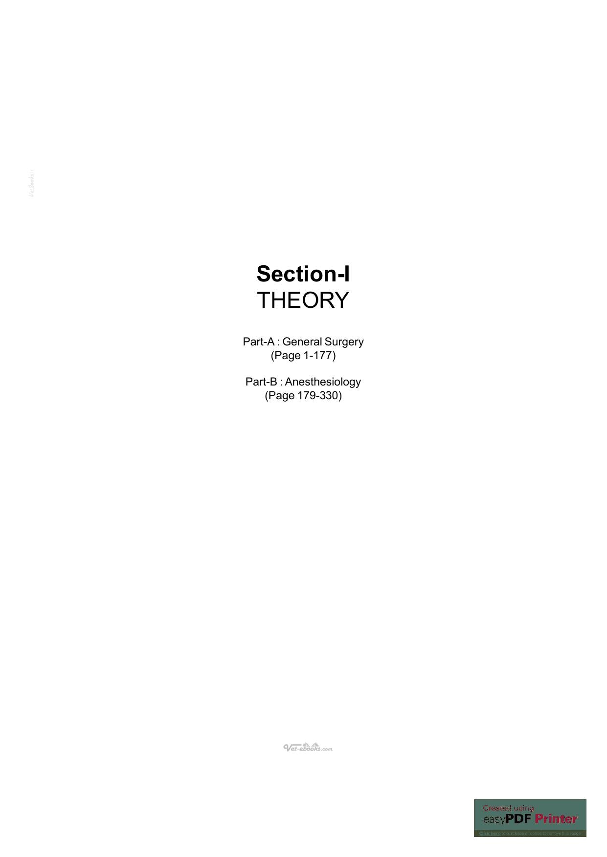 General Animal Surgery And Anaesthesiology