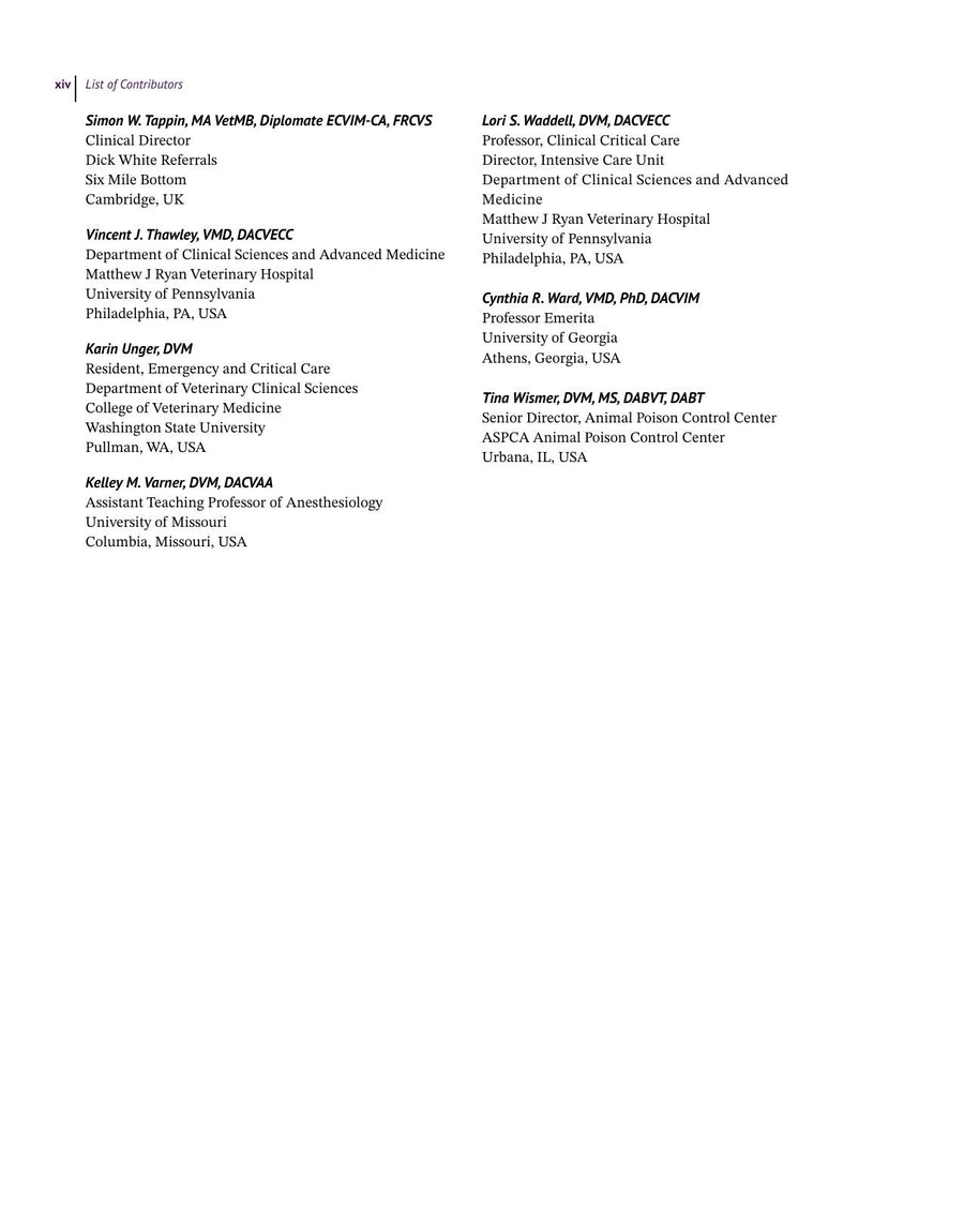 Preview page of Feline Emergency and Critical Care Medicine 2nd Edition
