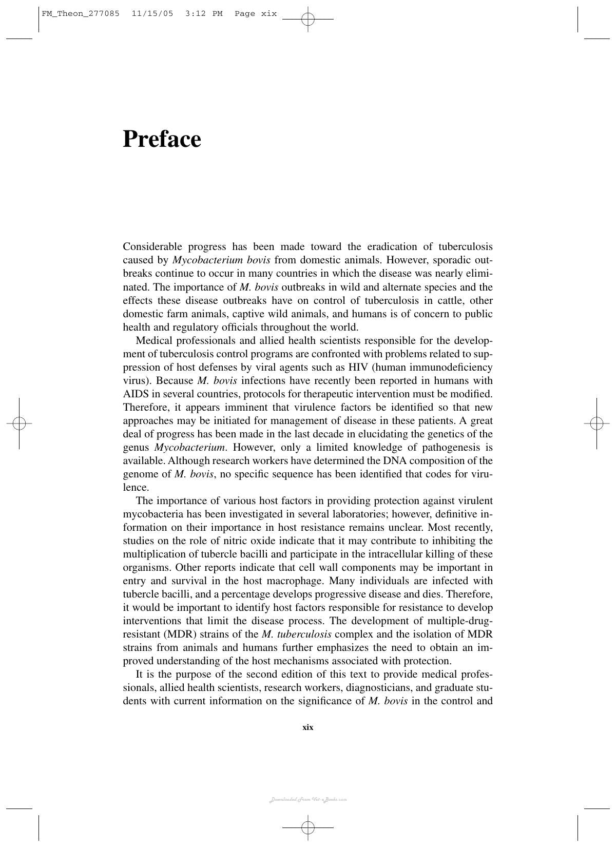 Mycobacterium Bovis Infection In Animals And Humans 2Nd Edition