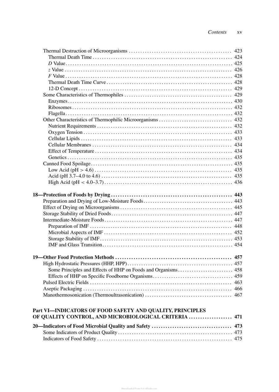 Preview page of Modern Food Microbiology 7th Edition