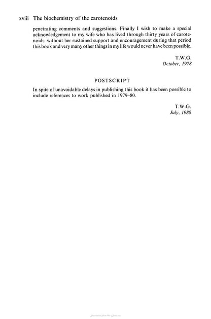 The Biochemistry of the Carotenoids Volume I Plants