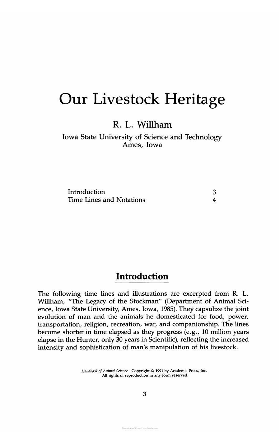 Handbook Of Animal Science