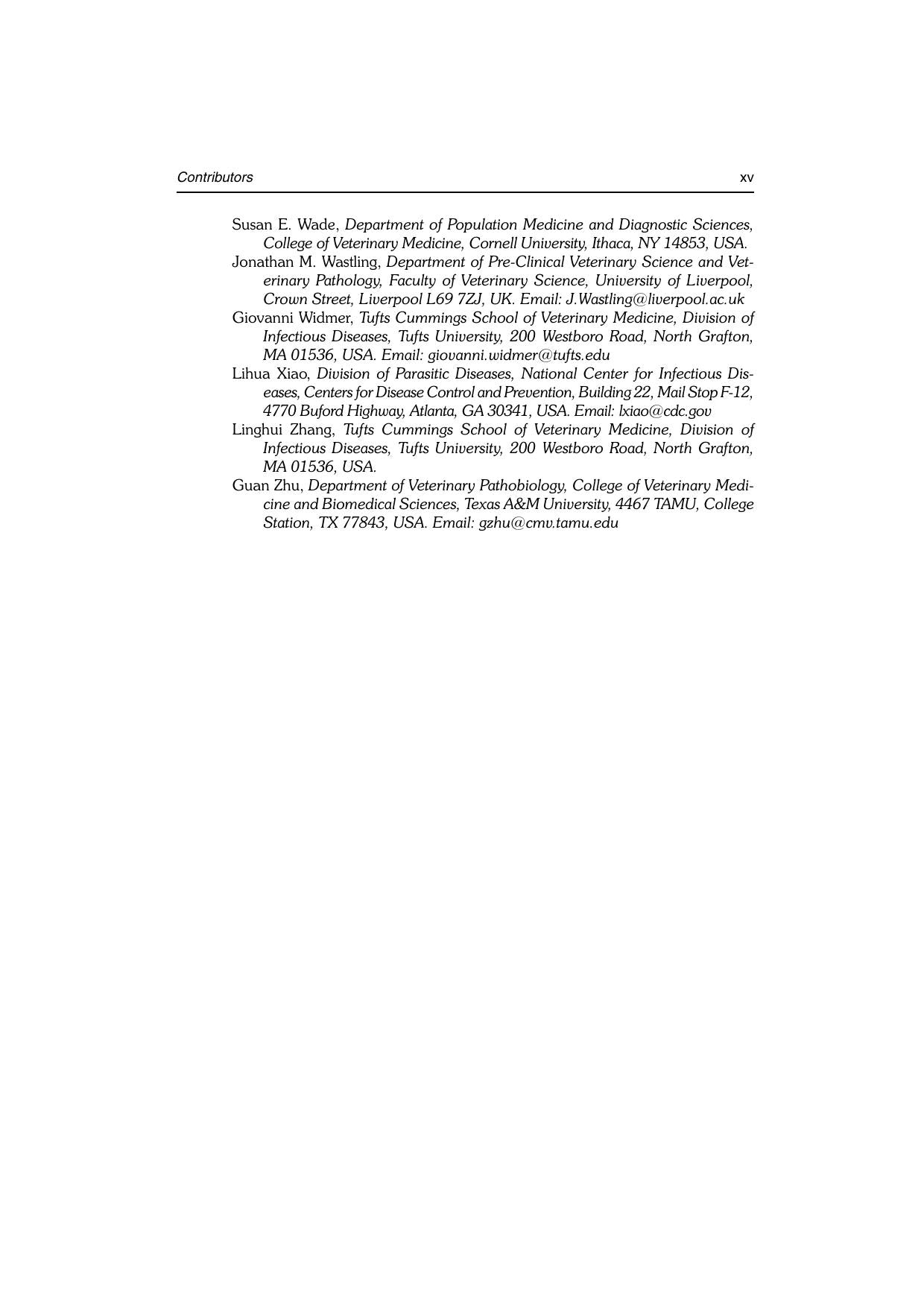 Giardia And Cryptosporidium From Molecules To Disease