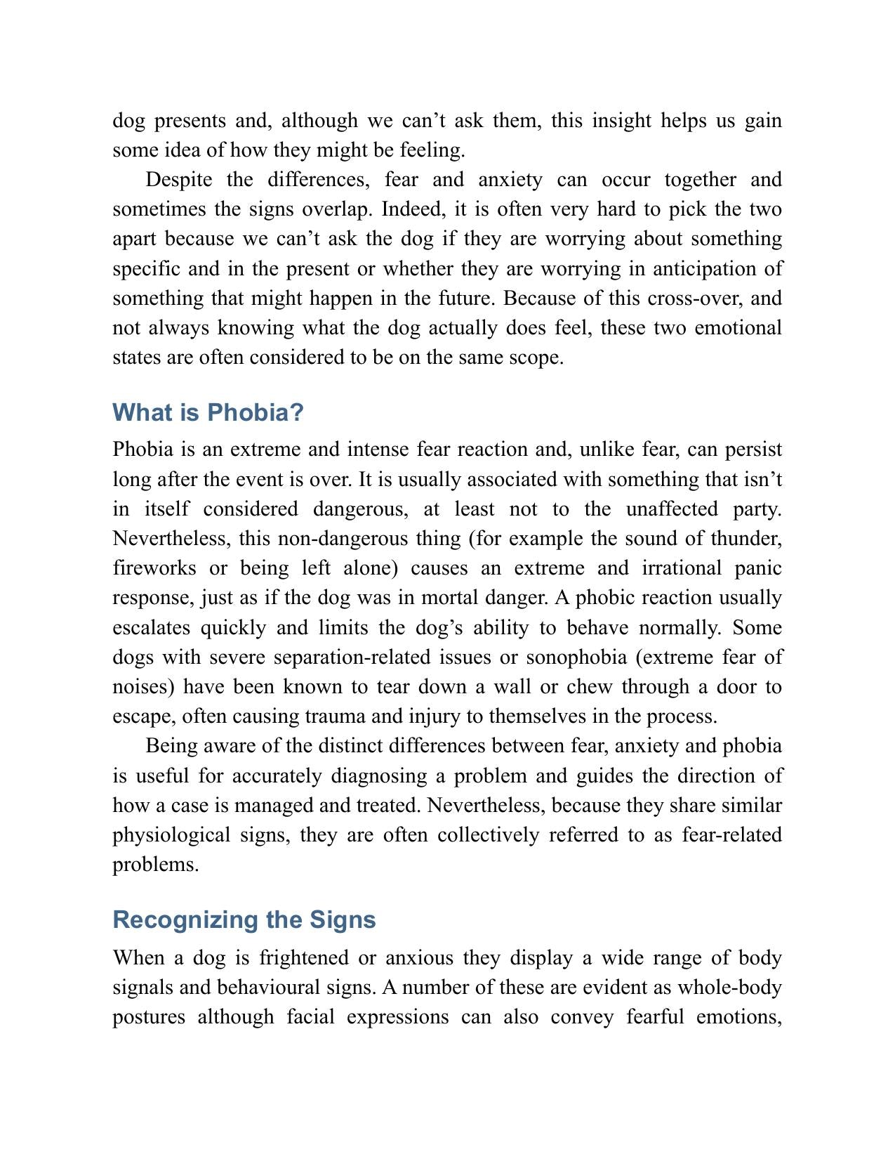 Fear And Anxiety In Dogs