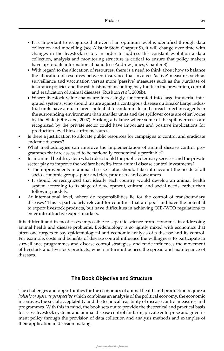 The Economics Of Animal Health And Production