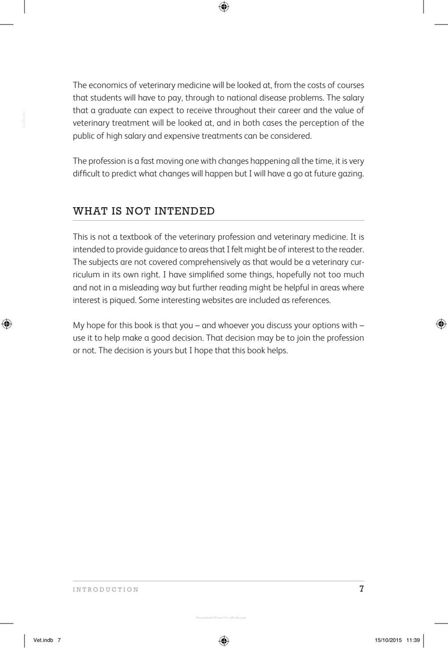 Preview page of So You Want to Be a Vet the Realities of Studying and Working in Veterinary Medicine