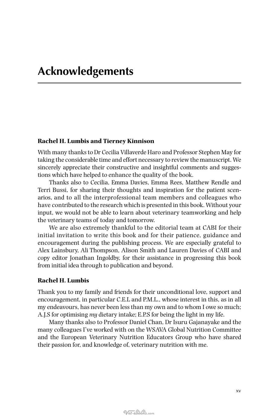Preview page of An Interprofessional Approach to Veterinary Nutrition