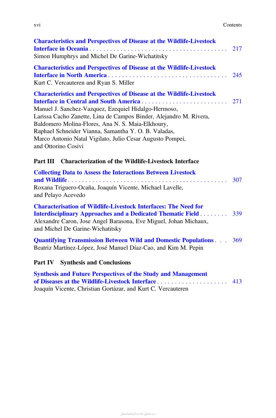 Diseases At The Wildlife Livestock Interface Research And Perspectives In A Changing World
