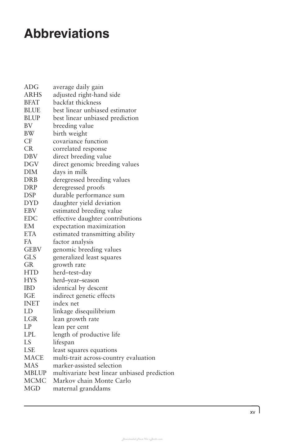 Linear Models For The Prediction Of Animal Breeding Values