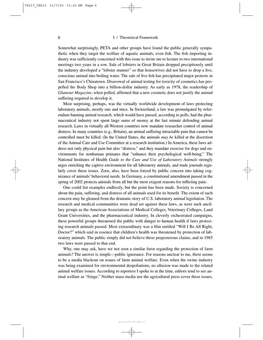 Preview page of The Well Being of Farm Animals Challenges and Solutions