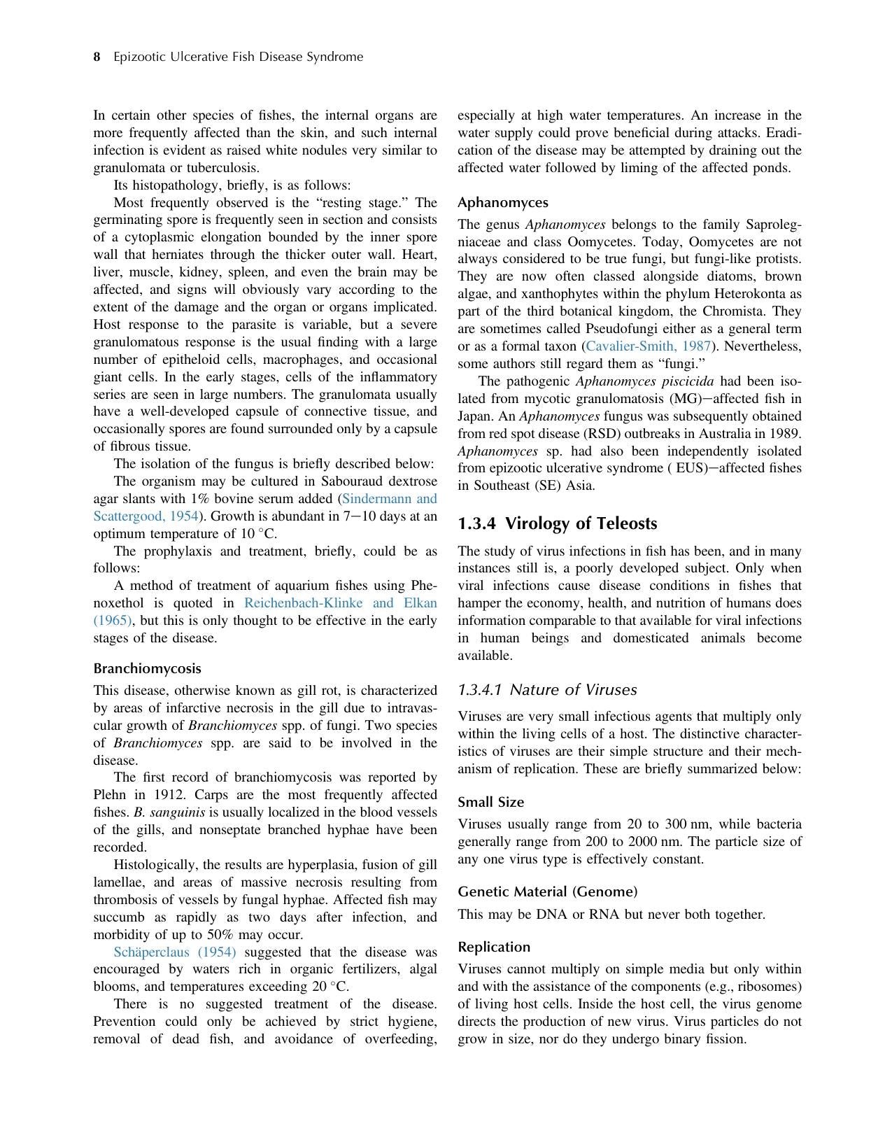 Epizootic Ulcerative Fish Disease Syndrome