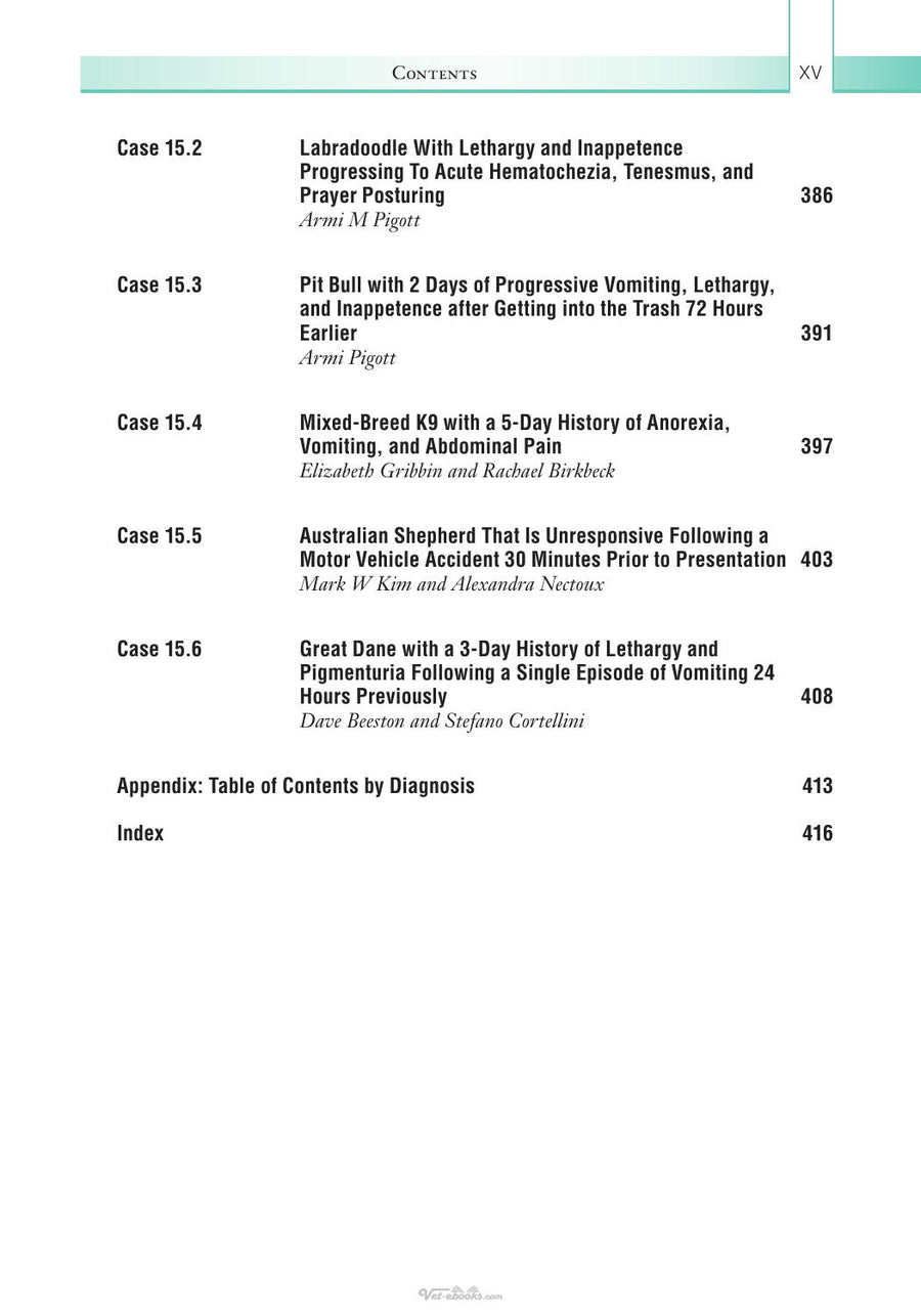 Preview page of Case Studies in Small Animal Point of Care Ultrasound a Color Handbook