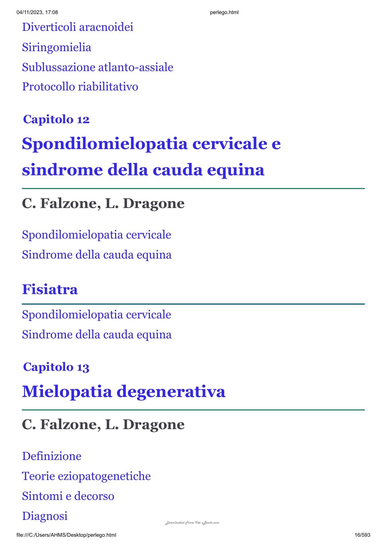Patologie Spinali Del Cane E Del Gatto