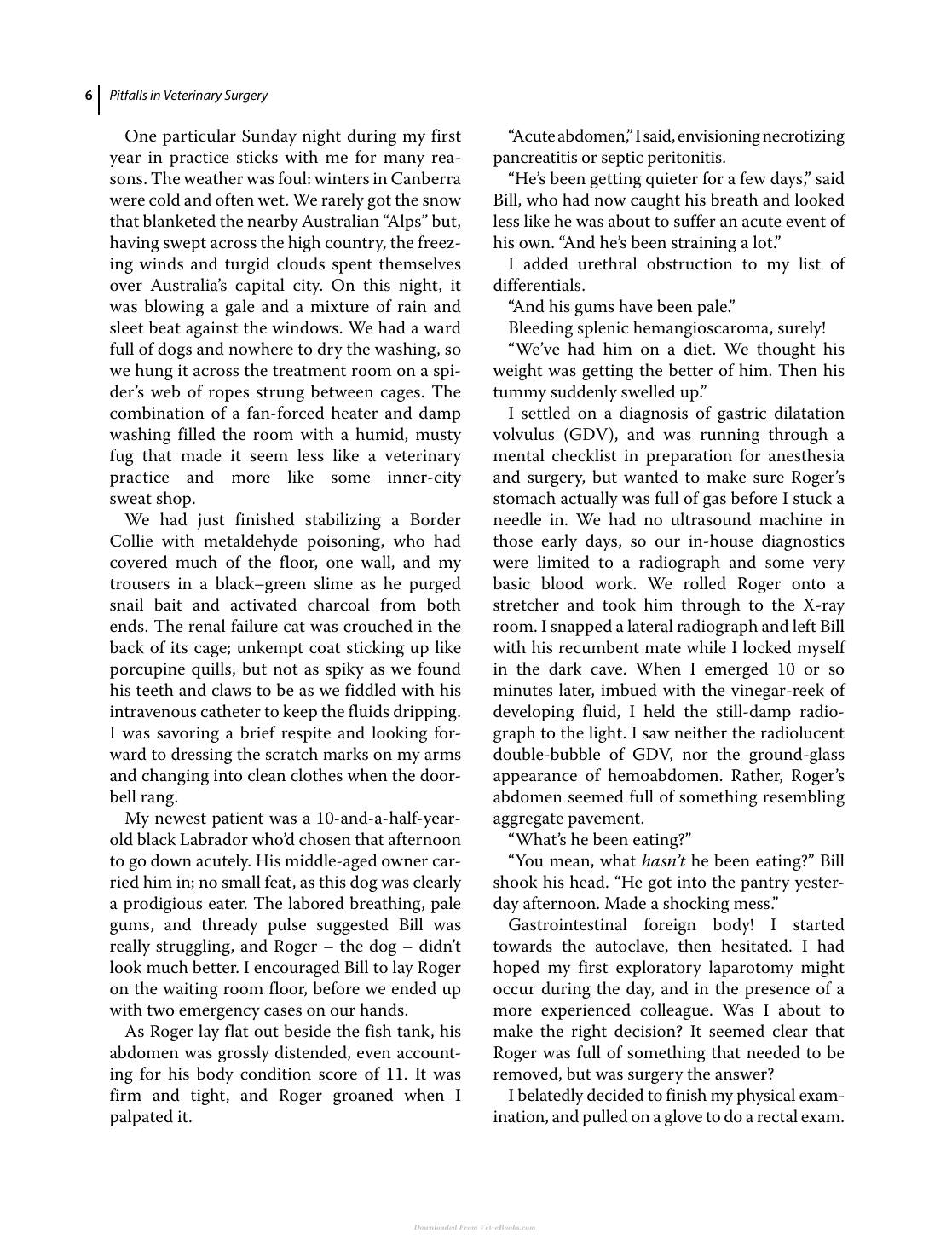 Pitfalls In Veterinary Surgery