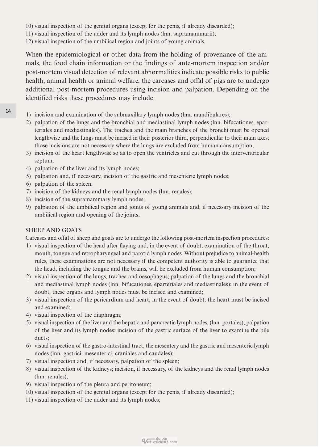 Meat Inspection The Pathoanatomic Basis