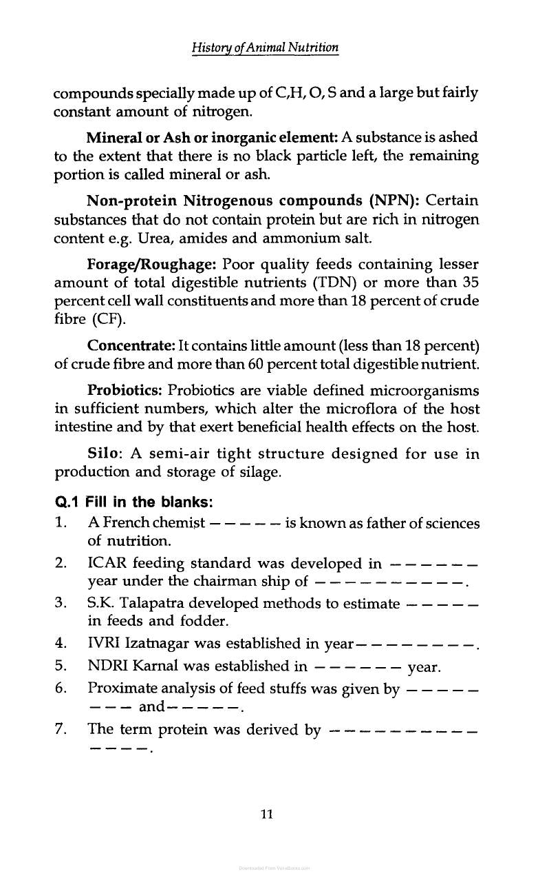 Handbook Of General Animal Nutrition