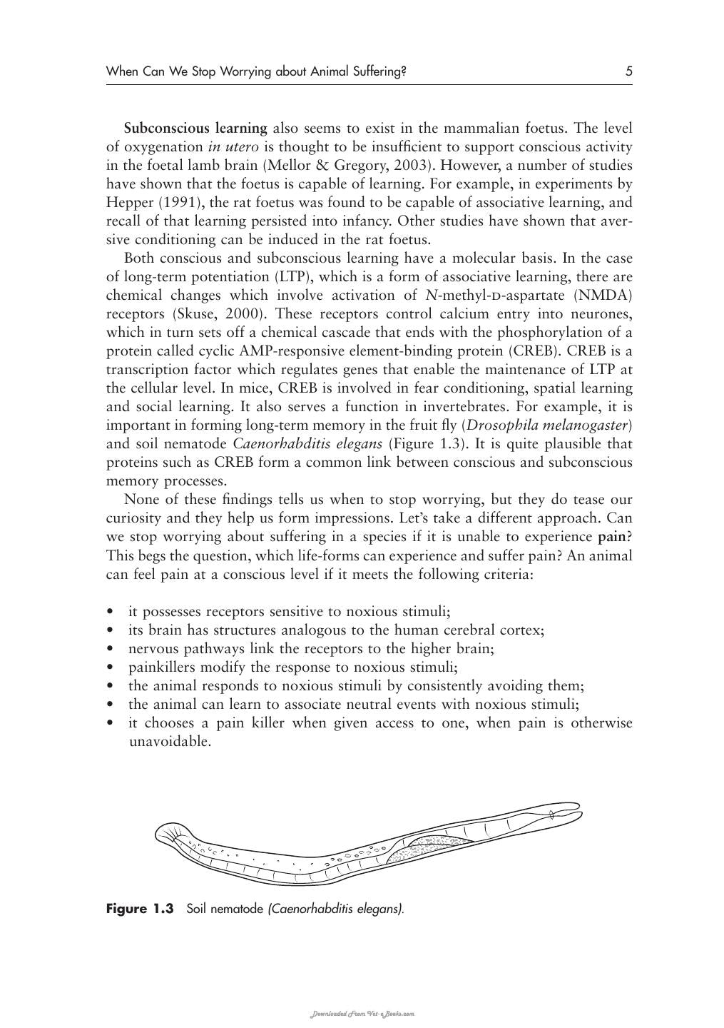 Physiology And Behaviour Of Animal Suffering