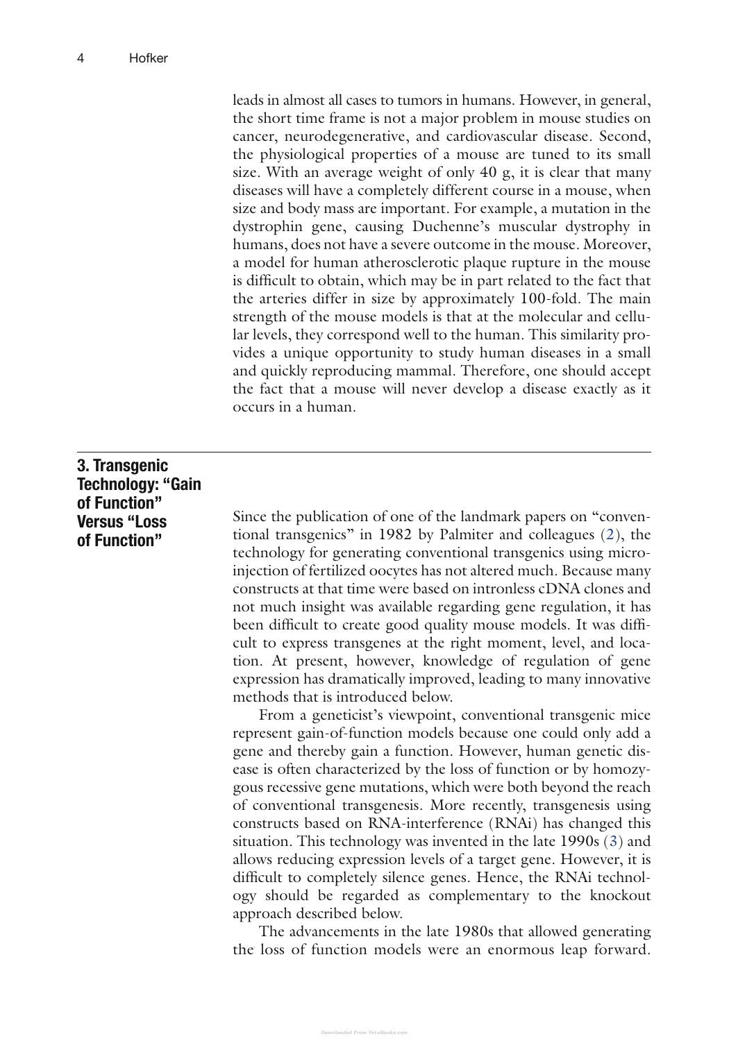 Transgenic Mouse Methods And Protocols 2Nd Edition