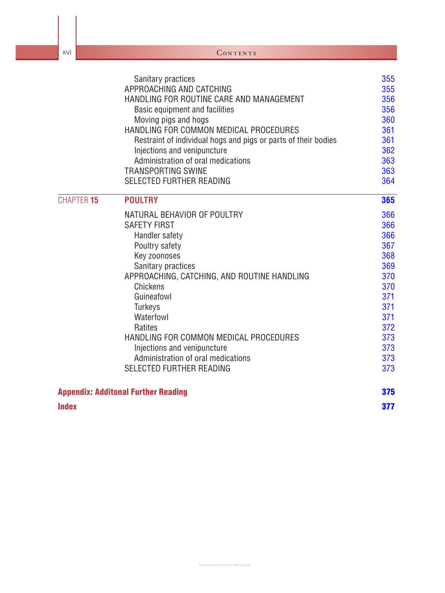 Preview page of Animal Handling and Physical Restraint
