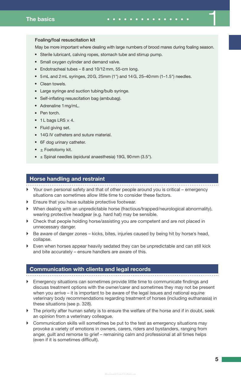 Handbook Of Equine Emergencies