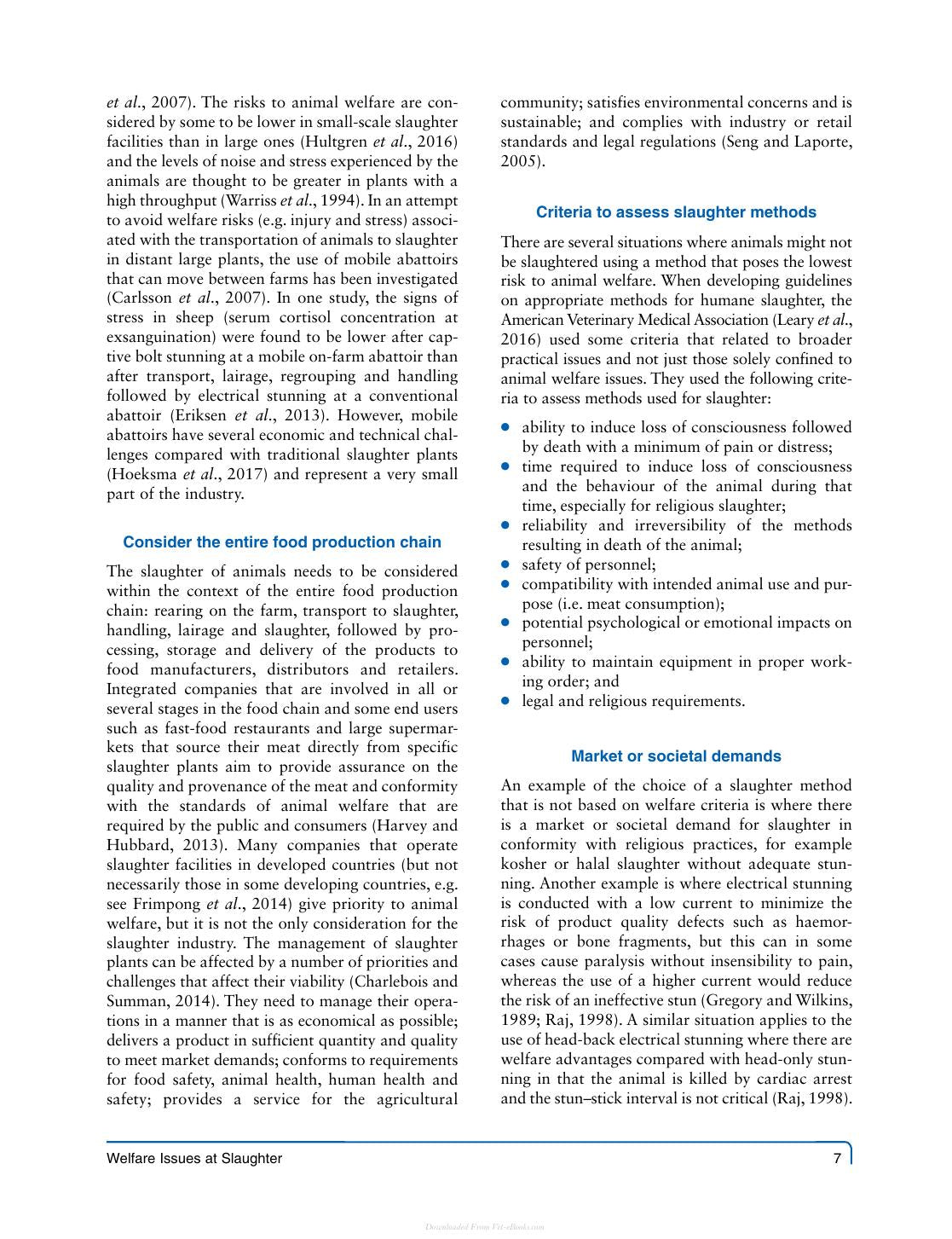 The Slaughter Of Farmed Animals Practical Ways Of Enhancing Animal Welfare