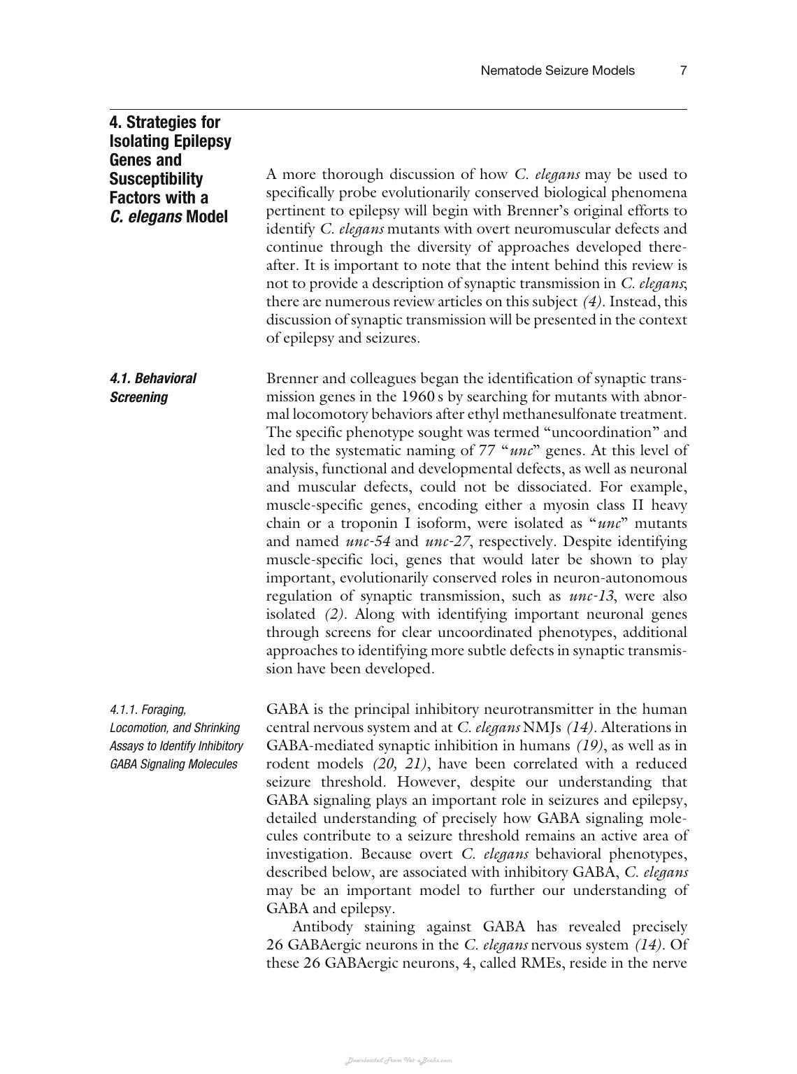 Animal Models Of Epilepsy Methods And Innovations