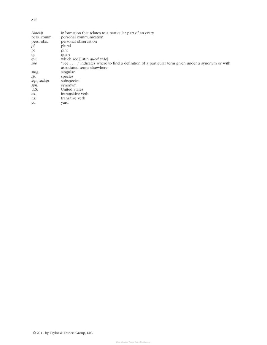 Preview page of Animal Behavior Desk Reference a Dictionary of Animal Behavior Ecology and Evolution Third Edition