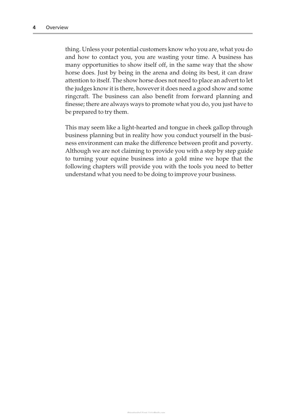 Business Management For The Equine Industry