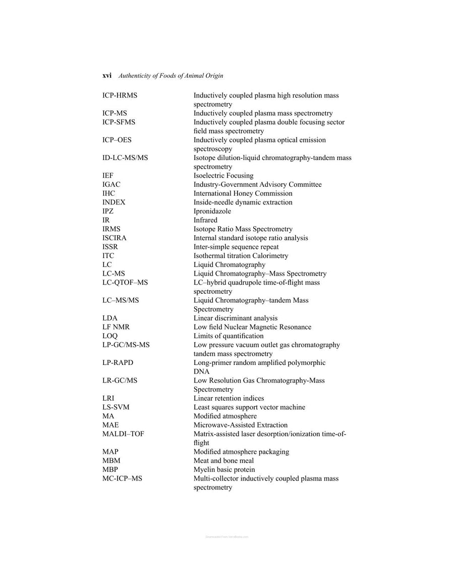 Preview page of Authenticity of Foods of Animal Origin