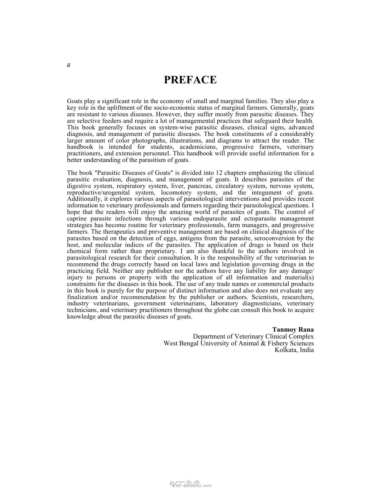 Parasitic Diseases Of Goats
