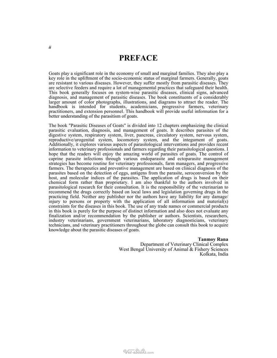 Preview page of Parasitic Diseases of Goats