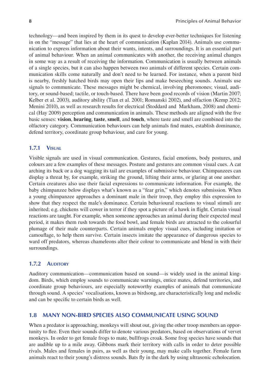 Principles Of Animal Behavior