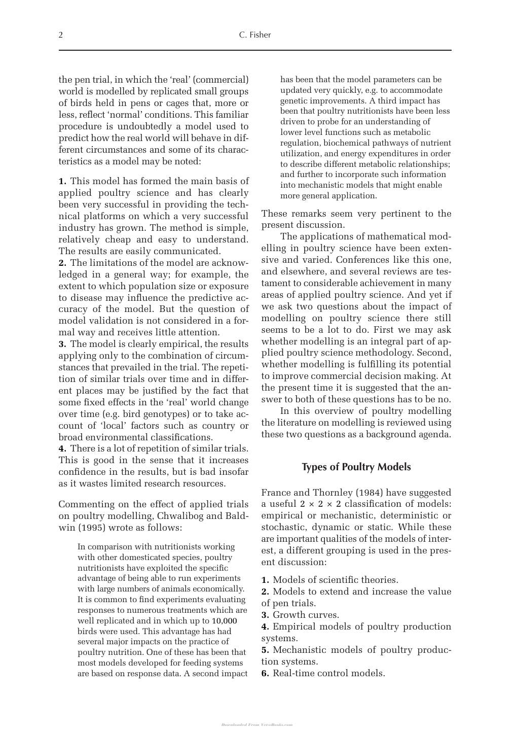 Nutritional Modelling For Pigs And Poultry